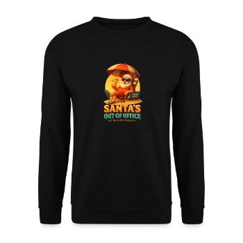 Santa's Out of Office – Funny Christmas Vacation - Unisex Sweatshirt - black - Front - Alina (178cm) & Michal (187cm)