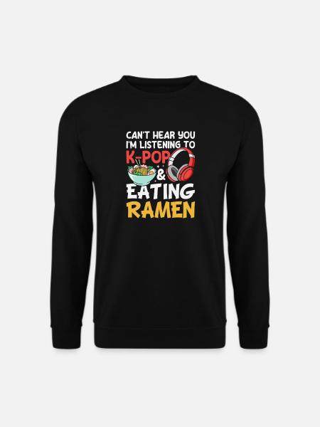 K-Pop Korea-Popmusik Ramen Nudelsuppe Japan - Unisex Pullover - Schwarz
