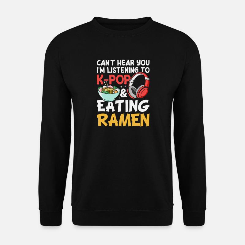 K-Pop Korea-Popmusik Ramen Nudelsuppe Japan - Unisex Pullover - Schwarz