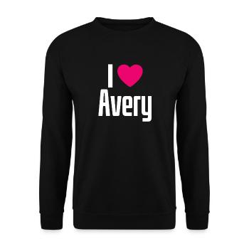 J’aime Avery Pink Heart J’aime Avery - Sweat-shirt Unisexe - noir - Devant - Alina (178cm) & Michal (187cm)