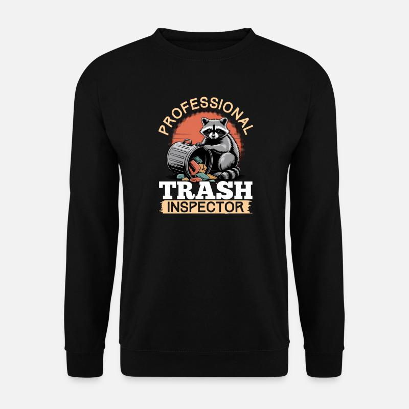 Funny Raccoon - Unisex Pullover - Schwarz