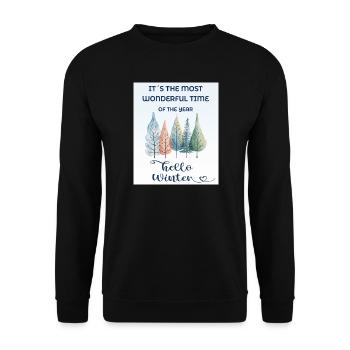 It's the Most Wonderful Time of the Year – Winter - Unisex Sweatshirt - black - Front - Alina (178cm) & Michal (187cm)