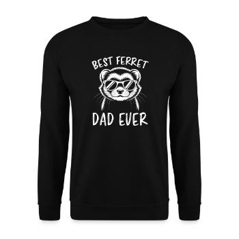 Frettchen Spruch Lustiges Frettchen Geschenk - Unisex Pullover - Schwarz - Vorne - Alina (178cm) & Michal (187cm)