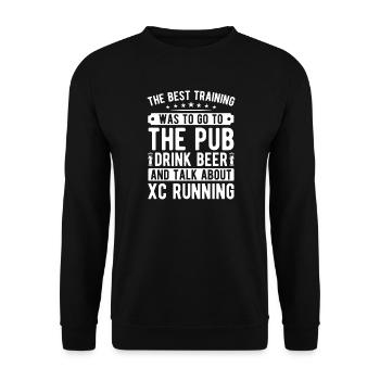 Cross Country Runner Design - XC Coach - Running - Unisex Sweatshirt - black - Front - Alina (178cm) & Michal (187cm)