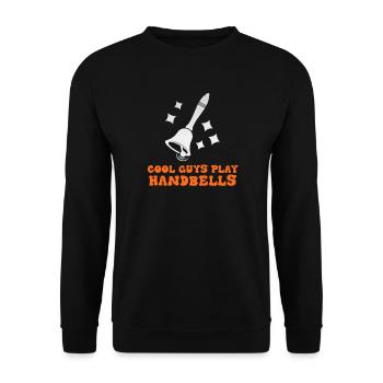 Cool Guys Play Handbells - Unisex Sweatshirt - black - Front - Alina (178cm) & Michal (187cm)