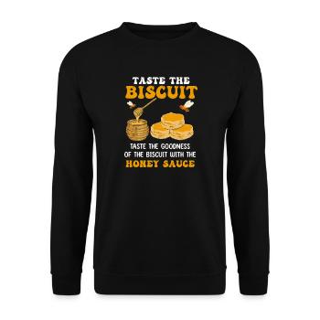 Honey Biscuit Delight - Unisex Sweatshirt - black - Front - Alina (178cm) & Michal (187cm)