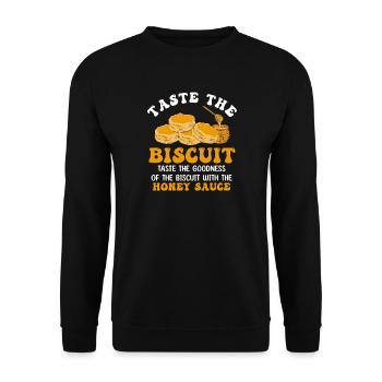 T-shirt à trempette au miel et au biscuit - Sweat-shirt Unisexe - noir - Devant - Alina (178cm) & Michal (187cm)