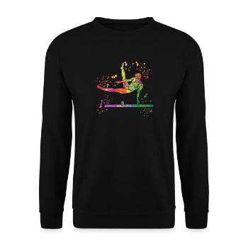 artistic gymnastics pommel horse gymnast - Unisex Sweatshirt - black - Front - Alina (178cm) & Michal (187cm)