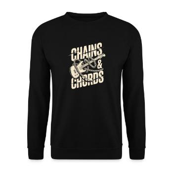 Chains & Chords Punk Rock Music - Unisex Sweatshirt - black - Front - Alina (178cm) & Michal (187cm)
