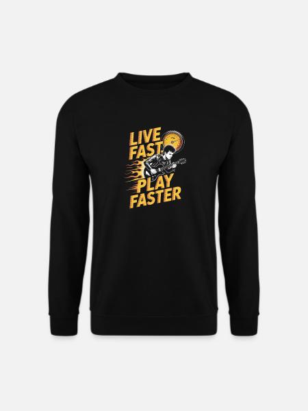 Play Faster Punk Rock Music - Unisex Sweatshirt - black