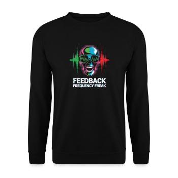 Feedback Frequency Freak Punk Rock Music - Unisex Pullover - Schwarz - Vorne - Alina (178cm) & Michal (187cm)