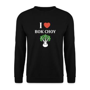 I Love Bok Choy Tee Green - Unisex Sweatshirt - black - Front - Alina (178cm) & Michal (187cm)