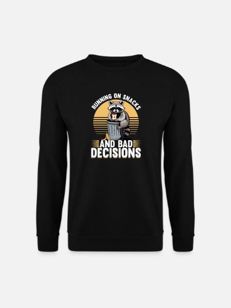 Funny Raccoon - Unisex Sweatshirt - black