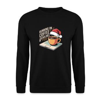 Humour de bureau de Noël - Sweat-shirt Unisexe - noir - Devant - Alina (178cm) & Michal (187cm)