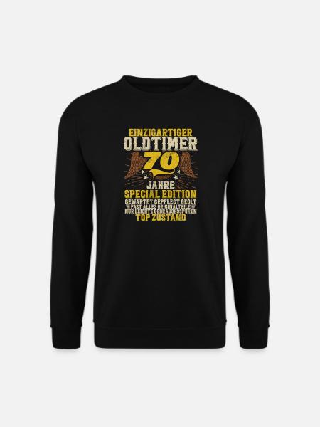 70 Years Unique Classic 70th Birthday - Unisex Sweatshirt - black