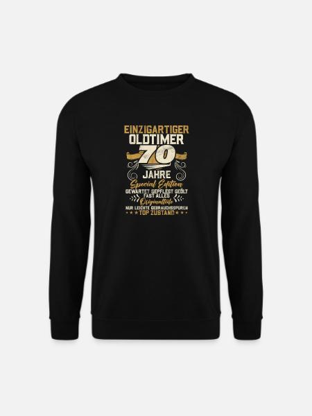 70 Years Unique Classic 70th Birthday - Unisex Sweatshirt - black