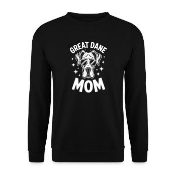 Deutsche Dogge Spruch Lustiges Dogge Geschenk - Unisex Pullover - Schwarz - Vorne - Alina (178cm) & Michal (187cm)