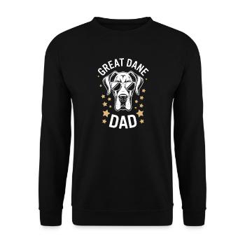 Deutsche Dogge Spruch Lustiges Dogge Geschenk - Unisex Pullover - Schwarz - Vorne - Alina (178cm) & Michal (187cm)