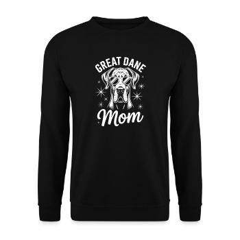 Deutsche Dogge Spruch Lustiges Dogge Geschenk - Unisex Pullover - Schwarz - Vorne - Alina (178cm) & Michal (187cm)