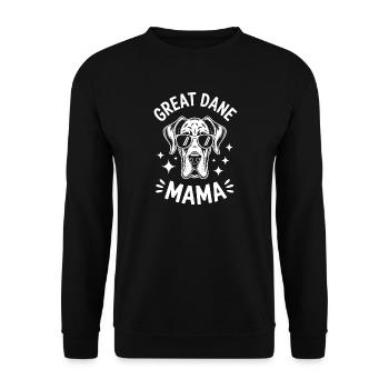 Deutsche Dogge Spruch Lustiges Dogge Geschenk - Unisex Pullover - Schwarz - Vorne - Alina (178cm) & Michal (187cm)