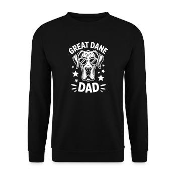 Deutsche Dogge Spruch Lustiges Dogge Geschenk - Unisex Pullover - Schwarz - Vorne - Alina (178cm) & Michal (187cm)
