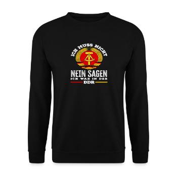 Dire non, c’était Ossi dire que la RDA était fière - Sweat-shirt Unisexe - noir - Devant - Alina (178cm) & Michal (187cm)