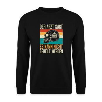 Gambling Fan Es Kann Nicht Geheilt Werden Casino - Unisex Pullover - Schwarz - Vorne - Alina (178cm) & Michal (187cm)