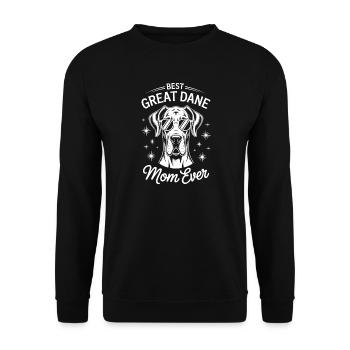 Deutsche Dogge Spruch Lustiges Dogge Geschenk - Unisex Pullover - Schwarz - Vorne - Alina (178cm) & Michal (187cm)