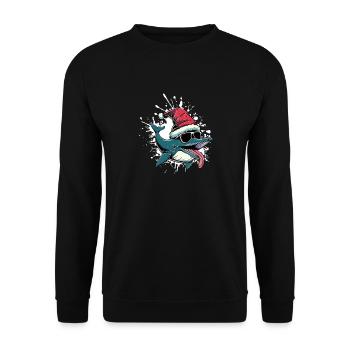 Wal Weihnachten Lustig - Unisex Pullover - Schwarz - Vorne - Alina (178cm) & Michal (187cm)
