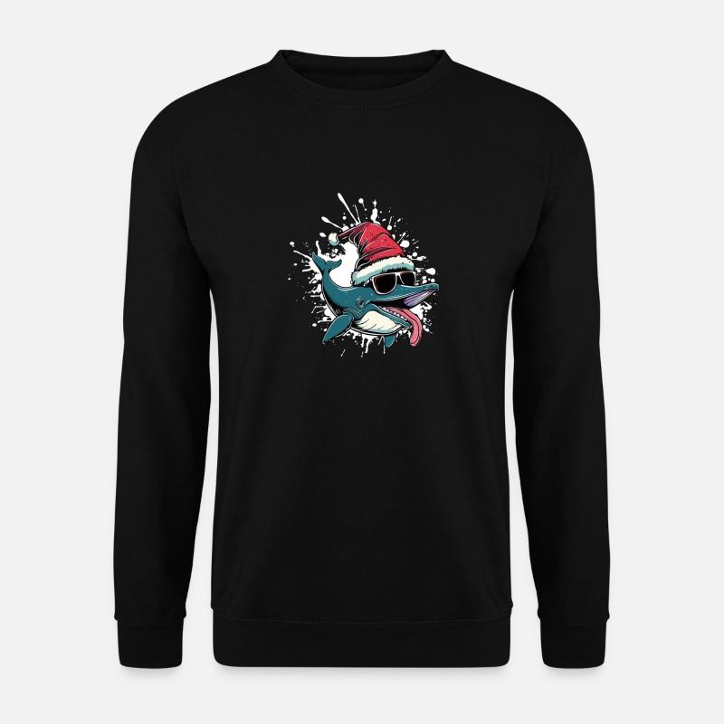 Wal Weihnachten Lustig - Unisex Pullover - Schwarz