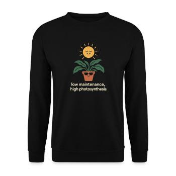 Lustiger Garten-humor, Pflanzenliebhaber, - Unisex Pullover - Schwarz - Vorne - Alina (178cm) & Michal (187cm)