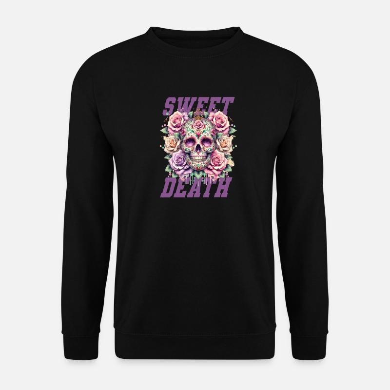 Flowers Skull Beauty Bloom - Unisex Sweatshirt - black
