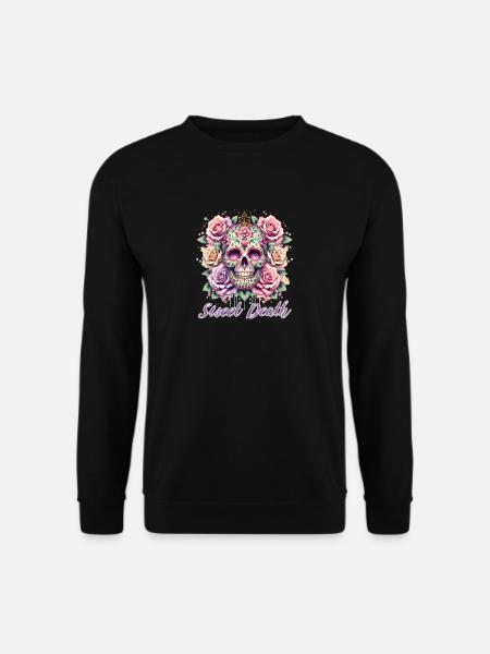 Fleurs Crâne Beauté Floraison - Sweat-shirt Unisexe - noir