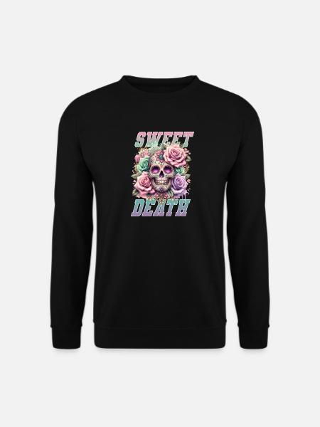 Fleurs Crâne Beauté Floraison - Sweat-shirt Unisexe - noir