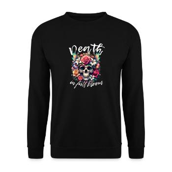 Flowers Skull Beauty Bloom - Unisex Sweatshirt - black - Front - Alina (178cm) & Michal (187cm)