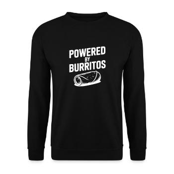 Powered by Burritos - Unisex Sweatshirt - black - Front - Alina (178cm) & Michal (187cm)