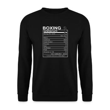 Boxing Girl Valeurs nutritionnelles Drôle Boxer Femelle - Sweat-shirt Unisexe - noir - Devant - Alina (178cm) & Michal (187cm)