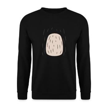 Paresseux Ventre Paresseux DIY Facile Costume Drôle Cadeau - Sweat-shirt Unisexe - noir - Devant - Alina (178cm) & Michal (187cm)