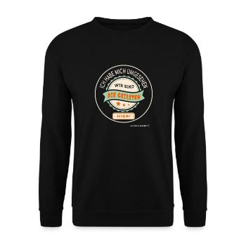 Nous sommes les plus chauds – Retro Team Design - Sweat-shirt Unisexe - noir - Devant - Alina (178cm) & Michal (187cm)