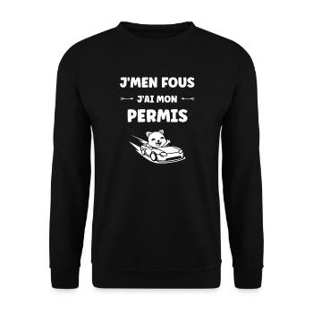Driver's license humor - Unisex Sweatshirt - black - Front - Alina (178cm) & Michal (187cm)
