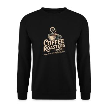 Vintage Coffee Advertising - Unisex Sweatshirt - black - Front - Alina (178cm) & Michal (187cm)