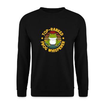 Frog Catcher Top-Ranked Frog - Unisex Pullover - Schwarz - Vorne - Alina (178cm) & Michal (187cm)