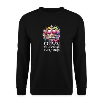 Königin Von Allem Mit Attitüde Und Stil - Unisex Sweatshirt - black - Front - Alina (178cm) & Michal (187cm)
