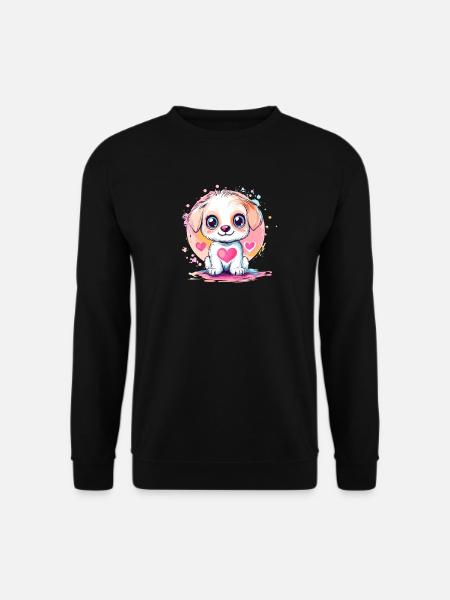 Kleiner Herzliebling Welpe - Unisex Pullover - Schwarz
