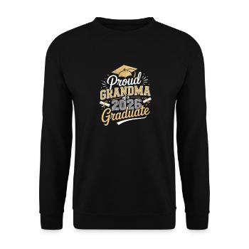 Stolze Oma 2026 Absolvent - Unisex Pullover - Schwarz - Vorne - Alina (178cm) & Michal (187cm)