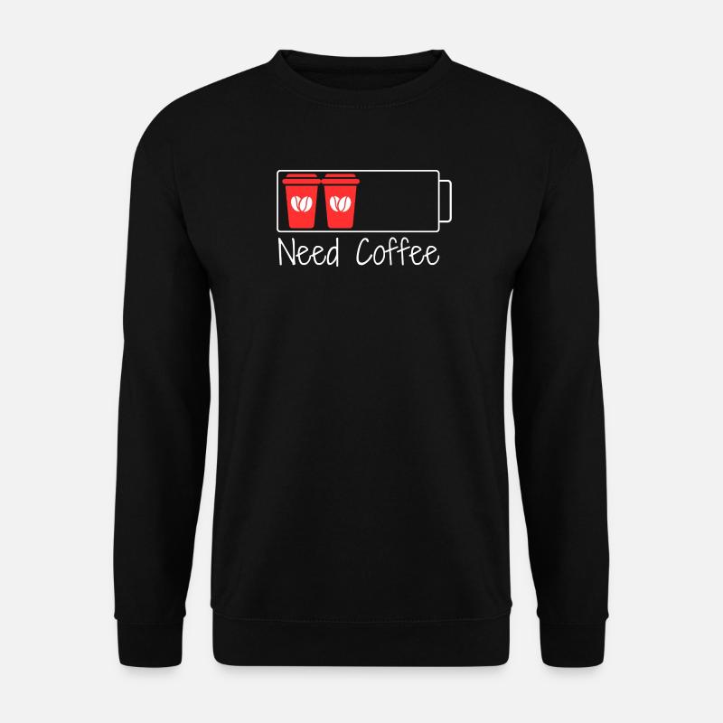 Caffeine = 100% charge - Unisex Sweatshirt - black