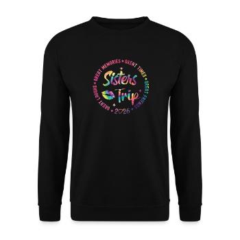 Great Memories Times Sisters' Trip 2026 - Unisex Sweatshirt - black - Front - Alina (178cm) & Michal (187cm)