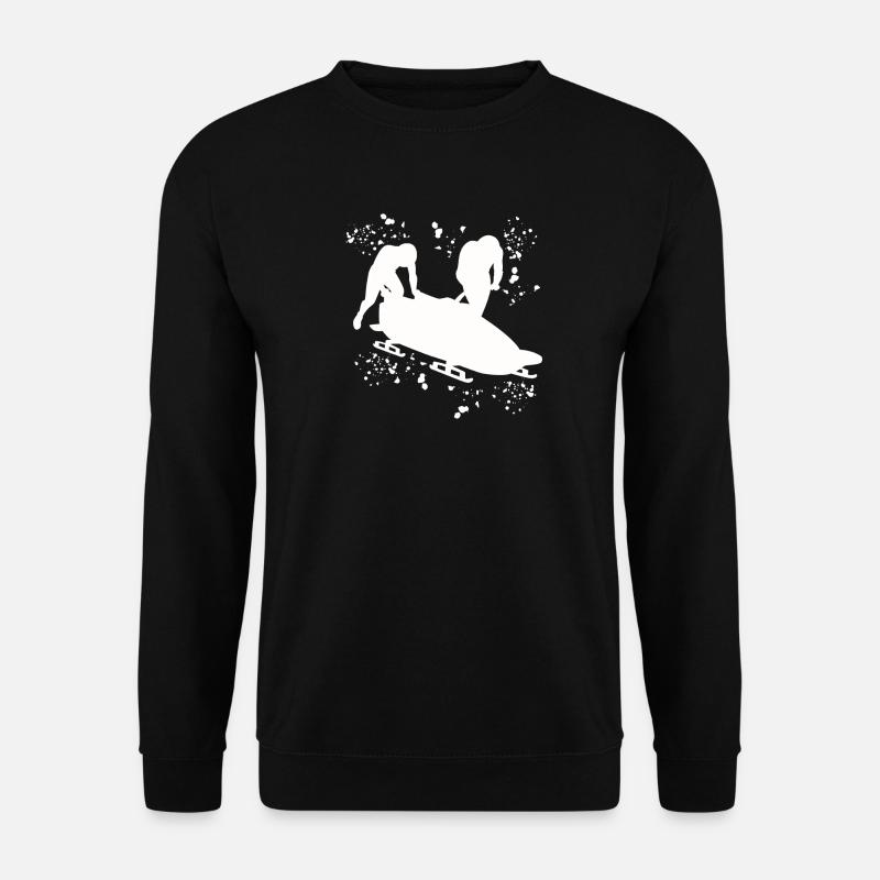 Bobfahrer Bobschlitten Zweierbob - Unisex Pullover - Schwarz