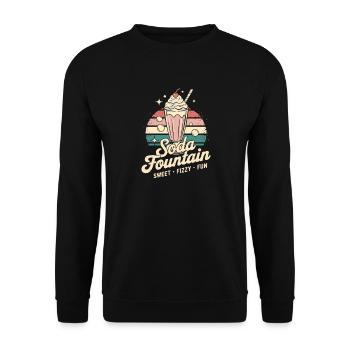 Vintage Soda Advertising - Unisex Sweatshirt - black - Front - Alina (178cm) & Michal (187cm)
