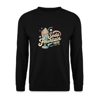 Soda Fountain 1958 - Unisex Sweatshirt - black - Front - Alina (178cm) & Michal (187cm)